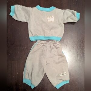 Cabbage Patch Kids Kitty Jogging Suit - Grey and Blue